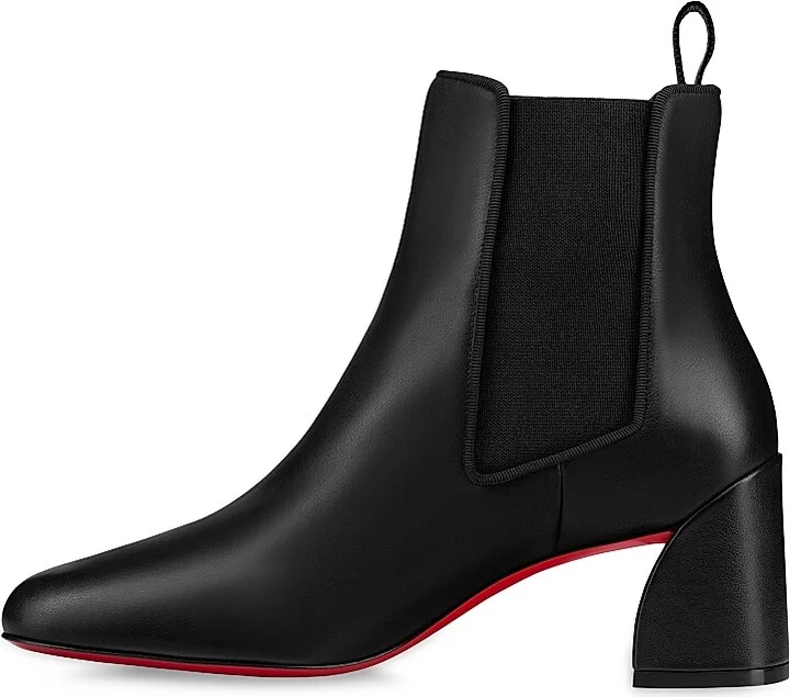 Women's Turelastic 55MM Leather Boots - Black - Size 6 - Image 4
