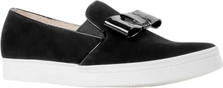 Women's Tux Bow Sneakers In Black