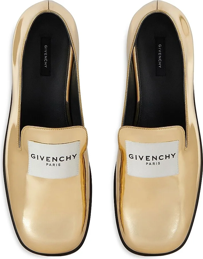 Women's Tux Loafers in Mirror Effect Leather - Golden - Size 6 - Image 3
