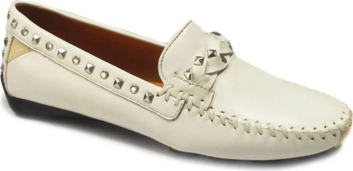 Women's Twisted Galaxy Moccasin In White True Glove