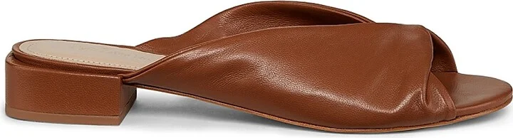 Women's Twisted Leather Sandals - Black - Size 5 - Image 10