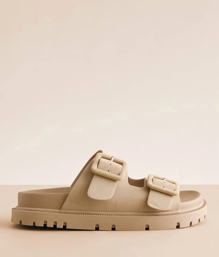Women's Two Buckle Sandal In Tan