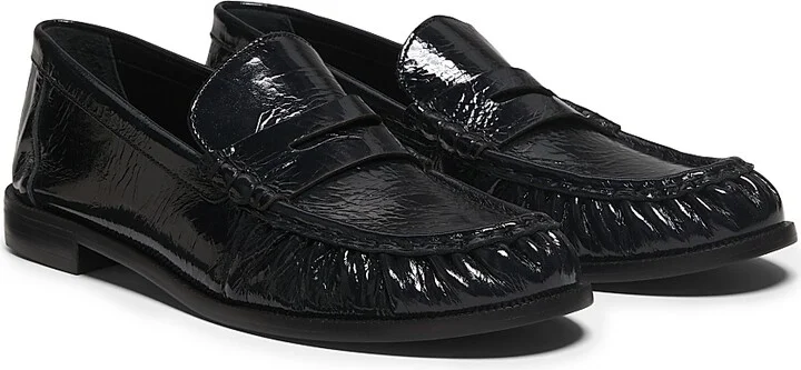 Women's Tyche Patent Leather Penny Loafers - Black - Size 6.5 - Image 2