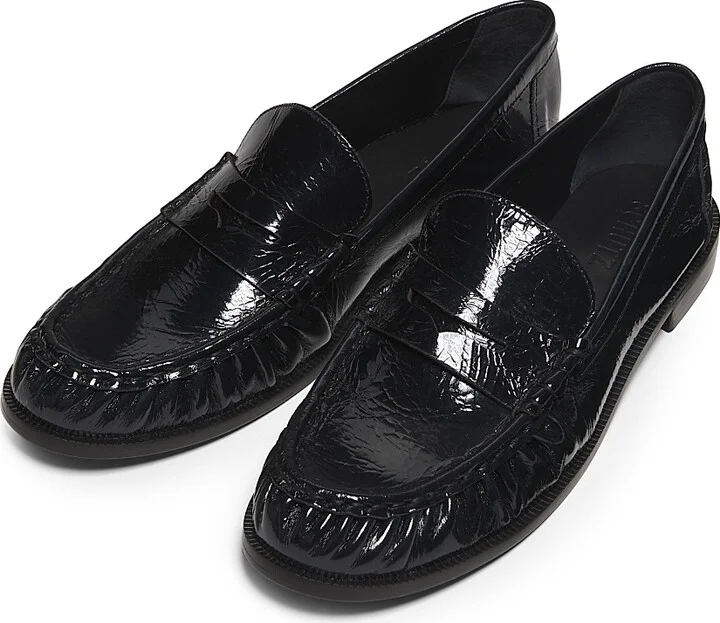 Women's Tyche Patent Leather Penny Loafers - Black - Size 6.5 - Image 4
