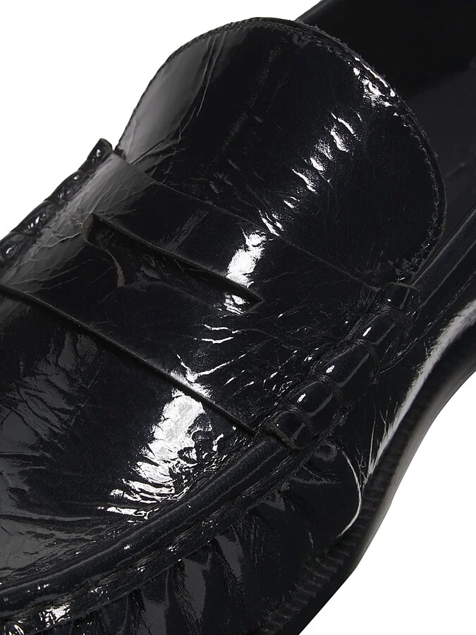 Women's Tyche Patent Leather Penny Loafers - Black - Size 6.5 - Image 5