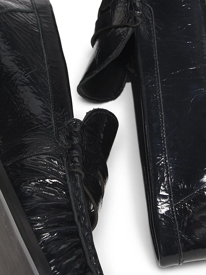 Women's Tyche Patent Leather Penny Loafers - Black - Size 6.5 - Image 6