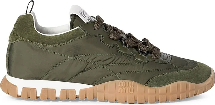 Women's Tyre Technical Fabric and Suede Sneakers - Off White - Size 9 - Image 6