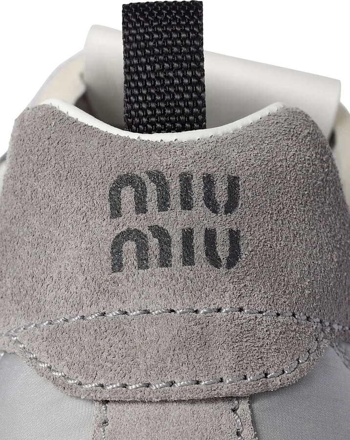 Women's Tyre Technical Fabric and Suede Sneakers - Off White - Size 9 - Image 10