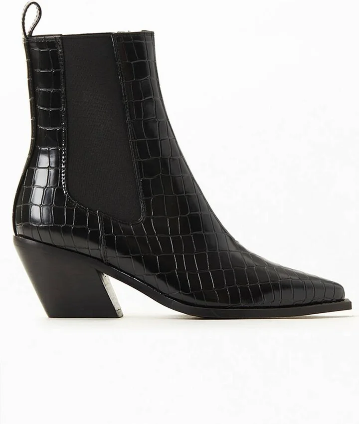 Women's Ukaya Boots In Black Croc