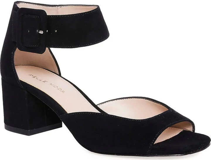 Women's Uliss Ankle Strap Sandal In Black Suede