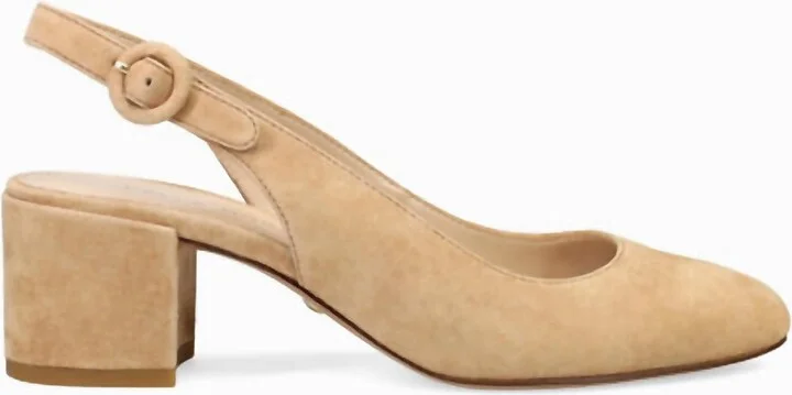 Women's Ulla Low Heel Sandals In Latte Suede