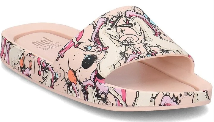 Women's Unicorn Beach Slide In Pink/beige