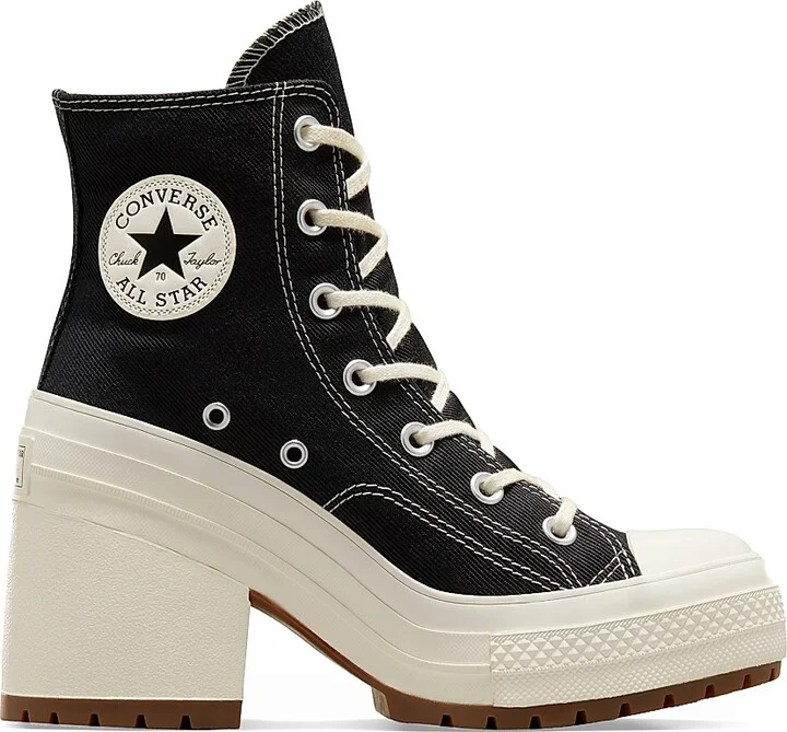 Women's Unisex Chuck 70 De Luxe Heel Sneakers - Black Egret - Size 3