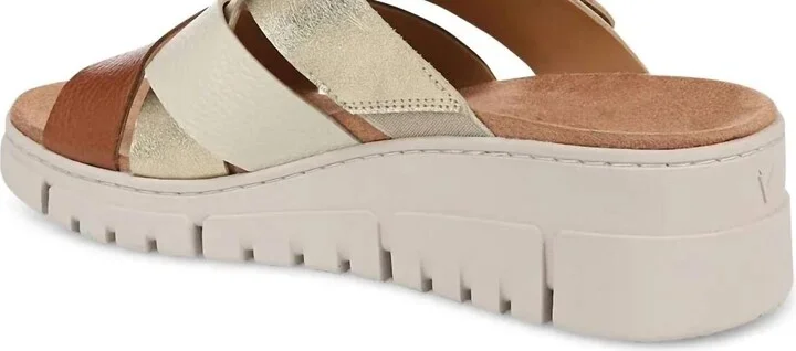 Women's Uptown Sunset Wedge Sandal In Tan/gold
