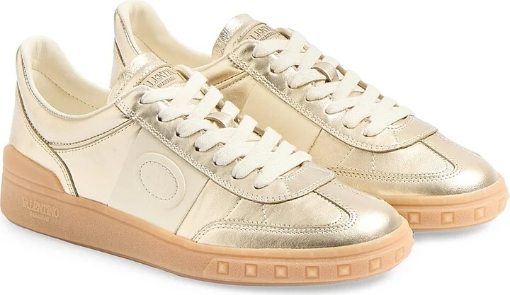 Women's Upvillage Trainer Sneakers in Laminated Calfskin - White Platinium - Size 7 - Image 2