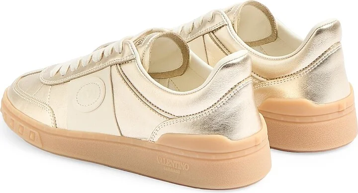 Women's Upvillage Trainer Sneakers in Laminated Calfskin - White Platinium - Size 7 - Image 3