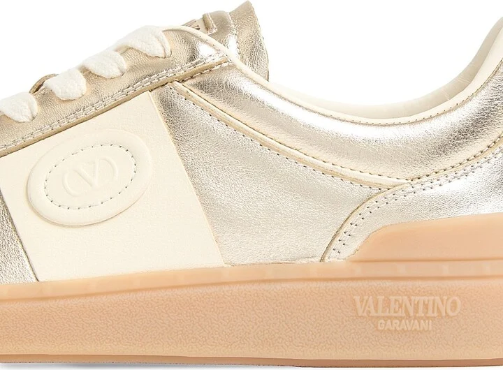 Women's Upvillage Trainer Sneakers in Laminated Calfskin - White Platinium - Size 7 - Image 6