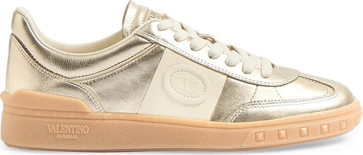 Women's Upvillage Trainer Sneakers in Laminated Calfskin - White Platinium - Size 7