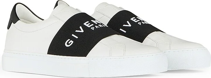 Women's Urban Street Sneakers in Leather with Elastic Band - White Red - Size 6 - Image 6