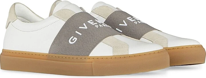 Women's Urban Street Sneakers in Suede with Elastic Band - White Grey - Size 6 - Image 2