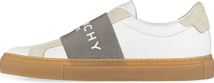 Women's Urban Street Sneakers in Suede with Elastic Band - White Grey - Size 6 - Image 3