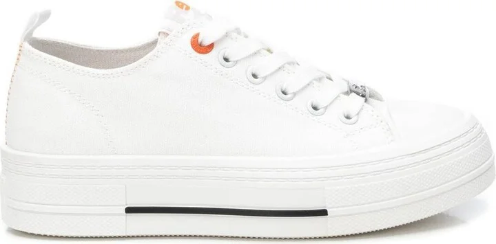 Women's Urban Style Canvas Platform Sneakers Refresh By Xti