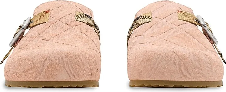 Women's Urchin Suede Check Clogs - Flora - Size 5 - Image 2