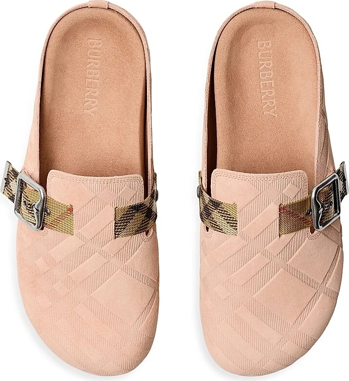 Women's Urchin Suede Check Clogs - Flora - Size 5 - Image 4