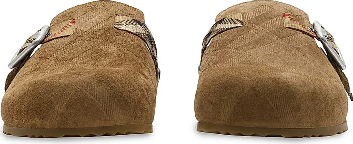 Women's Urchin Suede Check Clogs - Flora - Size 5 - Image 6