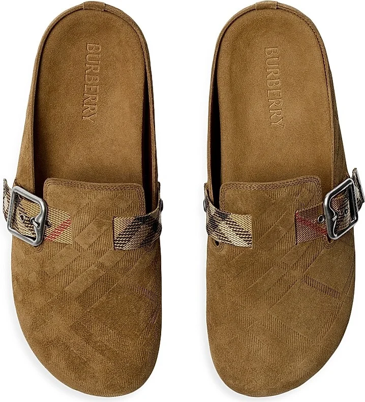Women's Urchin Suede Check Clogs - Flora - Size 5 - Image 8