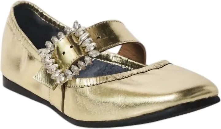 Women's Ursa Gemini Ballet Flat In Champagne Metallic