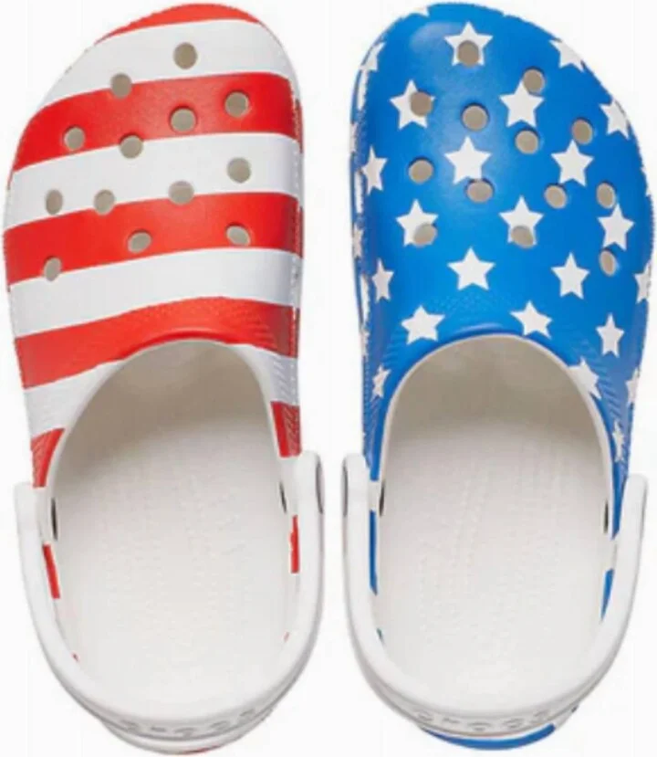 Women's Usa Pattern Lightweight Cozy Sandals In White/multi
