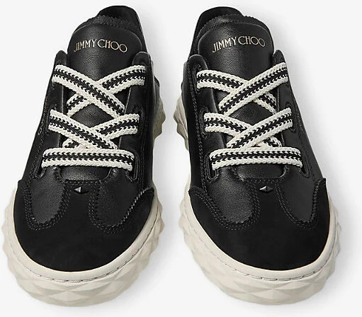 Womens V Black Mix Diamond Light Flex Leather Low-Top Trainers Eur 37.5 / 4.5 Uk Women - Image 2