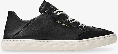 Womens V Black Mix Diamond Light Flex Leather Low-Top Trainers Eur 37.5 / 4.5 Uk Women