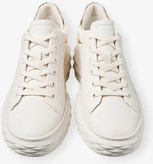 Womens V Latte/Gold Diamond Maxi F II Leather Low-Top Trainers Eur 35.5/2.5 Uk Women - Image 2