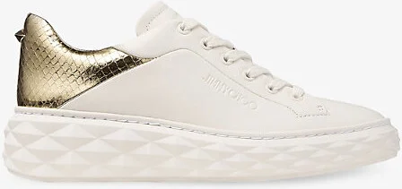 Womens V Latte/Gold Diamond Maxi F II Leather Low-Top Trainers Eur 35.5/2.5 Uk Women