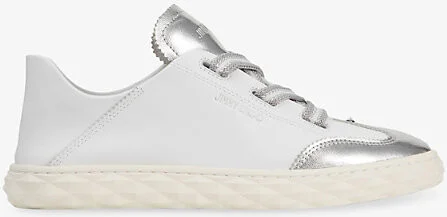 Womens V Silver/White Diamond Light Flex Leather Low-Top Trainers Eur 35.5/2.5 Uk Women