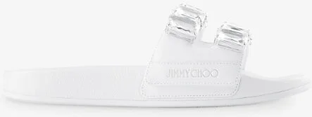 Womens V White Fitz Crystal-Embellished Strap Leather Sandals Eur 39 / 6 Uk Women