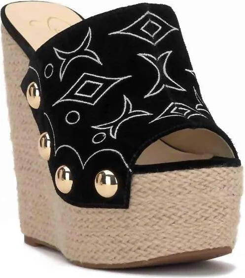 Women's Vadim Espadrille Wedge Heels In Black