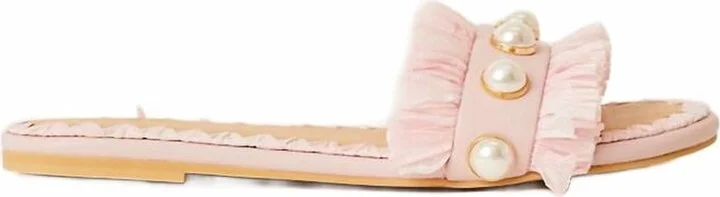 Women's Valentina Fringe Slide In Petal