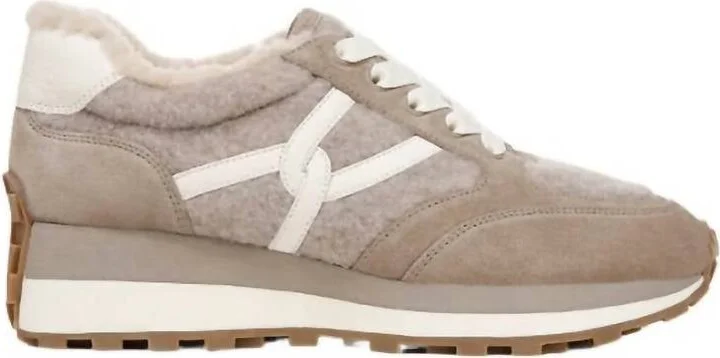Women's Valentina Shearling Sneaker In Cobblestone