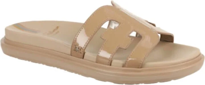 Women's Valeri Slide Sandal In Almond Patent