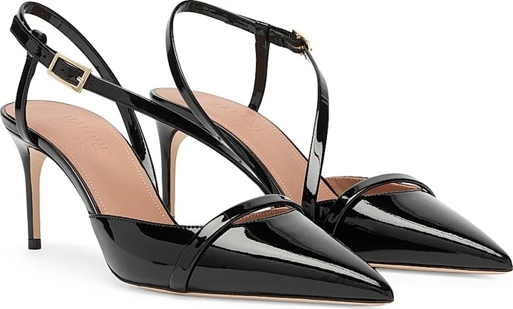 Women's Valeria 70MM Patent Leather Slingback Pumps - Black - Size 11 - Image 2