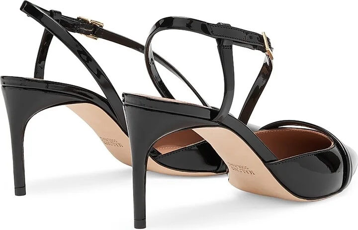Women's Valeria 70MM Patent Leather Slingback Pumps - Black - Size 11 - Image 3