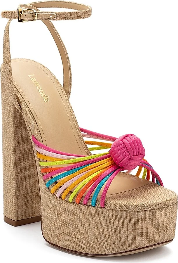 Women's Valerie 140MM Knotted Satin Platform Sandals - Size 6 - Image 2