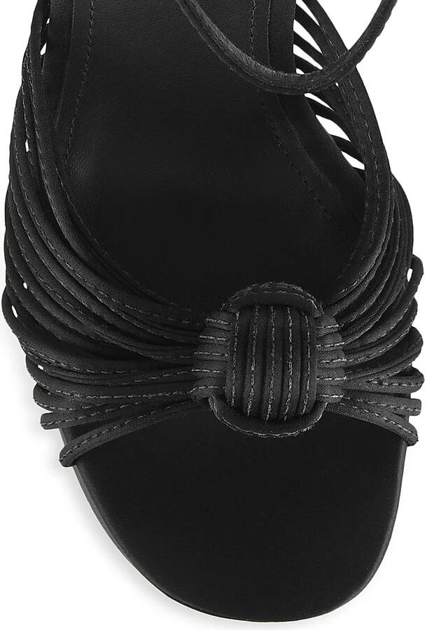 Women's Valerie 140MM Satin Platfom Sandals - Black - Size 7 - Image 4