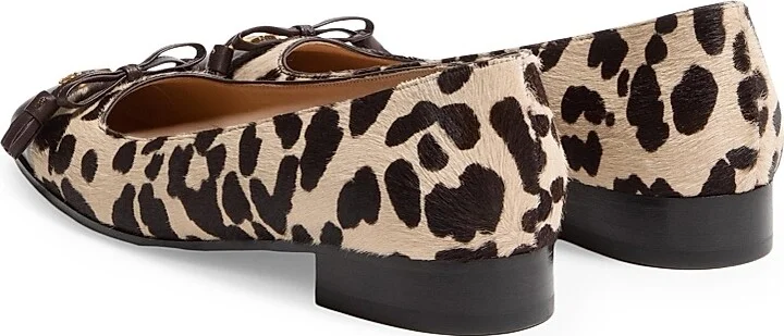 Women's Valet Du Roi 25MM Ballerinas in Pony-Effect Calfskin - Natural Brown - Size 7 - Image 3