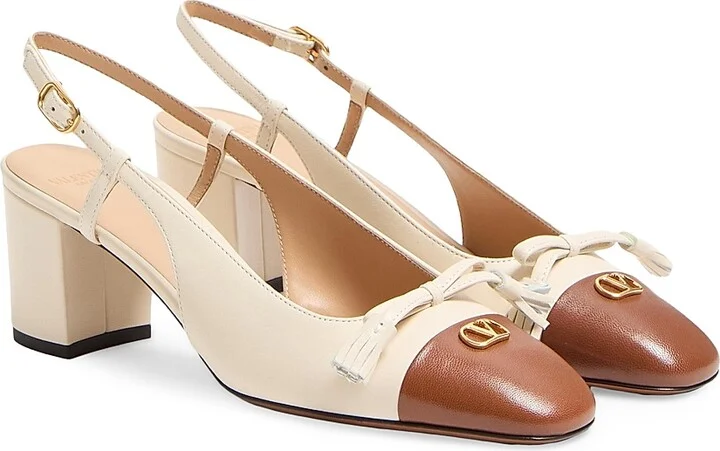 Women's Valet Du Roi 60MM Kidskin Slingback Pumps - Butter Tobacco - Size 7 - Image 2