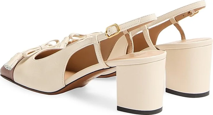 Women's Valet Du Roi 60MM Kidskin Slingback Pumps - Butter Tobacco - Size 7 - Image 3