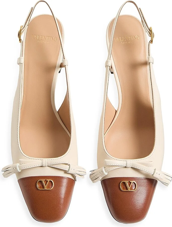 Women's Valet Du Roi 60MM Kidskin Slingback Pumps - Butter Tobacco - Size 7 - Image 4